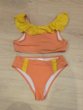 PATPAT | Yellow And Coral Bikini